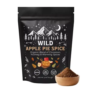Wild Apple Pie Spice 4oz - Organic Blend of Cinnamon Nutmeg & Warming Spices Gluten Free 100% Natural
