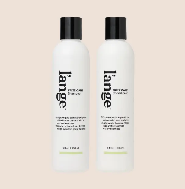 L'ANGE HAIR - Frizz Care Shampoo and Conditioner Set - Sulfate-Free Haircare Cleanser & Moisturizer with Keratin, Argan Oil, Hyaluronic Acid for Gentle Hydrating Frizz Control, Shine & Humidity Resistance