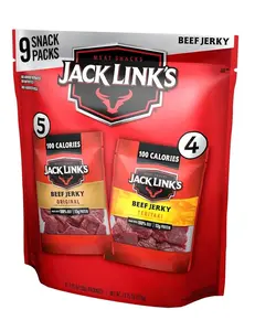 Beef Jerky Variety Pack - Includes Original and Teriyaki Jerky, Bulk Protein Snack Pack, Good Source of Protein, Meat Snacks Made with 100% Beef, Individual Bags - 1.25 Oz (Pack of 9)