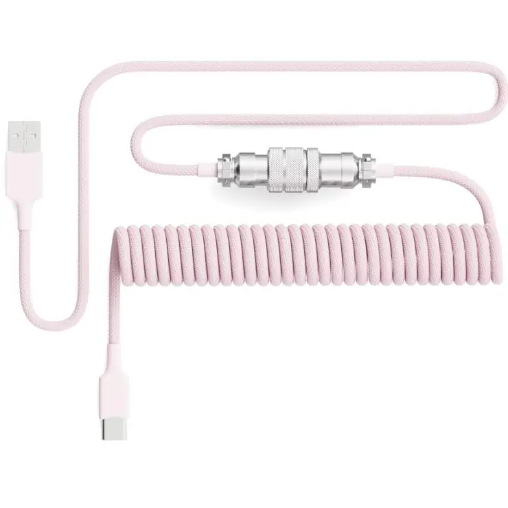 Ultra Custom Coiled Aviator USB C  for Gaming Keyboard, Double-Sleeved Mechanical Keyboard  with Detachable Metal Aviator, 1.8M USB-A to USB-C,  Color ()