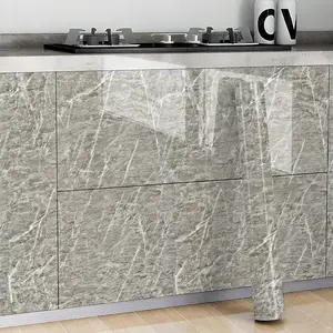 1 roll marble textured wallpaper, Marble Backsplash Wallpaper, self adhesive vinyl contact paper for kitchen, living room, bedroom and bathroom decor, easy to clean and cut easy to strip and paste wallpaper