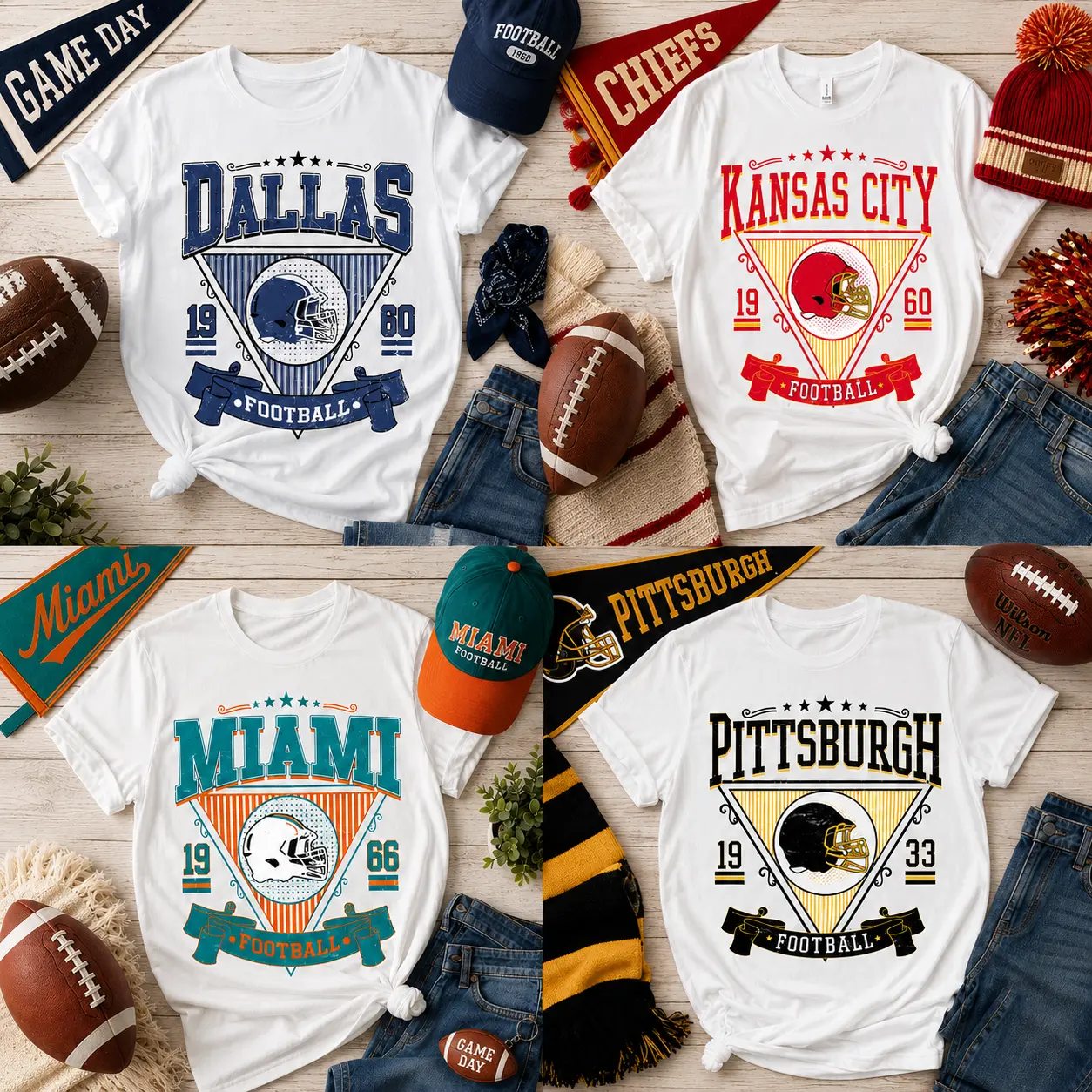 Custom Football Spirit T-Shirt, Personalized Team Name and Player Number, Unisex Game Day Sports Tee, Football Fan Gift for Men and Women