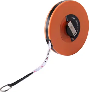 302910 Long Fiberglass Tape Measure Double  Printing Inch/Metric for Construction Work (66ft / 20m)