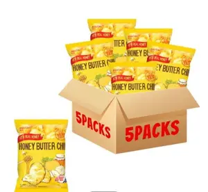 Honey Butter Chips - Product of Korea - 5 Pack / 60g per bag