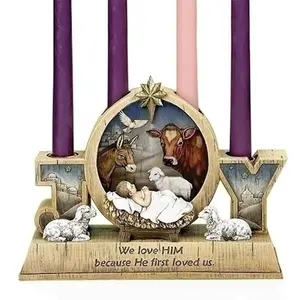 Joseph Studio Baby Jesus Christmas Advent Candle Holders 9.25"