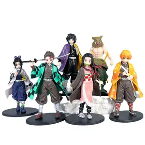 10pcs Demon Slayer Chibi Sitting Figures - Tanjiro Nezuko Zenitsu Inosuke
