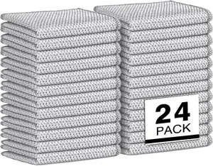 24 Pcs New Upgrade Steel Wire Dishcloth, Triple-Layer Steel Wire Cleaning Cloth, Powerful Cleaning Non-Scratch Wire Dishcloth Rag for Cookware, Sinks, Dishes, Stove Tops