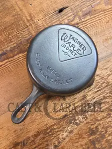 Awesome 1920's Era Wagner Sidney -O- #3 Skillet with "Pie" Logo and Smooth Bottom, 1053