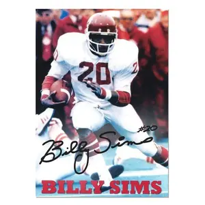 Billy Sims Autograph Picture OU
