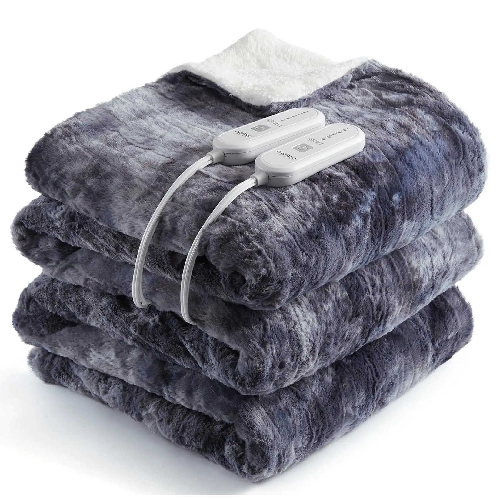 King Size Electric Blanket with Dual Control, Fast Heating, 5 Heat Levels & 10 Hours Auto Off, ETL Certified Soft Plush Heated Throw,  100" x 90"