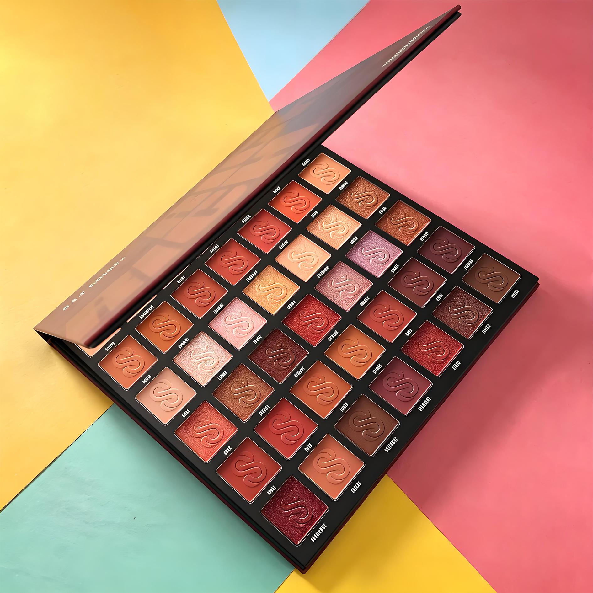 42-Shade Maple Deep Red Eyeshadow Palette Matte & Shimmer Mix Waterproof, Sweat-Proof & Long-Lasting Perfect for All Skin Tones｜Ideal Gift for Valentine’s Day, Mother’s Day & Christmas