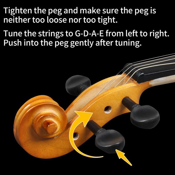 4/4 Full Size Kit For Beginners - Hand Carved Acoustic Violins Set - Fiddle Solid Wood Kit with Hard Case, Bow, Rosin, Shoulder Rest Full Size 4/4 Violin Set for Adults Beginners Students with Hard Case,Violin Bow,Shoulder Rest,Rosin,Extra