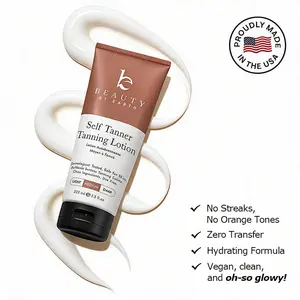 Beauty by Earth Gradual Self Tanner Body Lotion (222ml Large Size) - Hydrating, Streak-Free, Orange-Free, No-Transfer, Buildable Vegan Clean USA-Made Sunless Tan for All Skin Tones with Natural Golden Glow