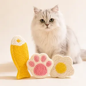 Frienhund Natural Loofah Cat Toy for Boredom Relief and Teeth Cleaning for Cats and Kittens