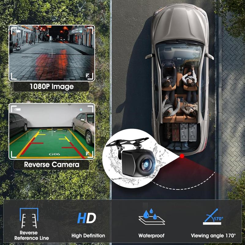 【PASLDA】Portable Wireless Carplay Car Stereo, 7" HD Touchscreen for Car with Apple CarPlay & Android Auto with Backup Camera/Mirror Link/Voice Control/Bluetooth/GPS/AUX for All Vehicles