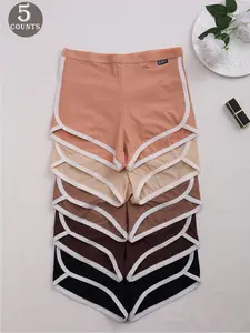 Women's Comfortable Flat Lined Panties, 5 Pack Breathable Underwear Set, Soft & Lightweight Ladies' Briefs for Daily Wear, Womenswear