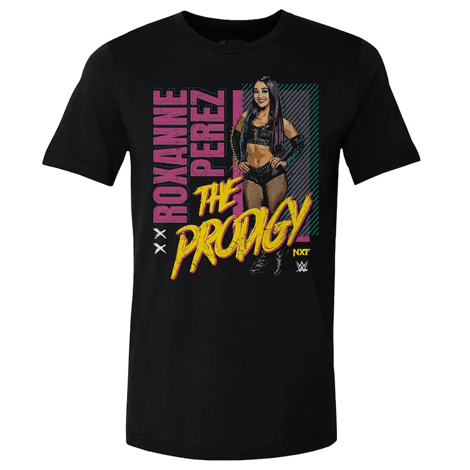 Women's Casual Graphic Top - 500 Level Black Roxanne Perez Grunge Professional Wrestler Basic Tee, Unisex Cotton Soft T-Shirt, Hoodie, Sweatshirt for Pairing with Jeans, Shortsleeve