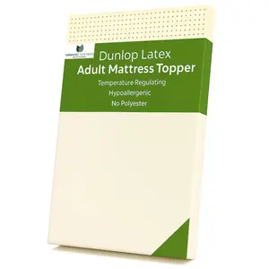 Organic Latex Mattress Topper with Removable Cover - GOTS and GOLS Certified