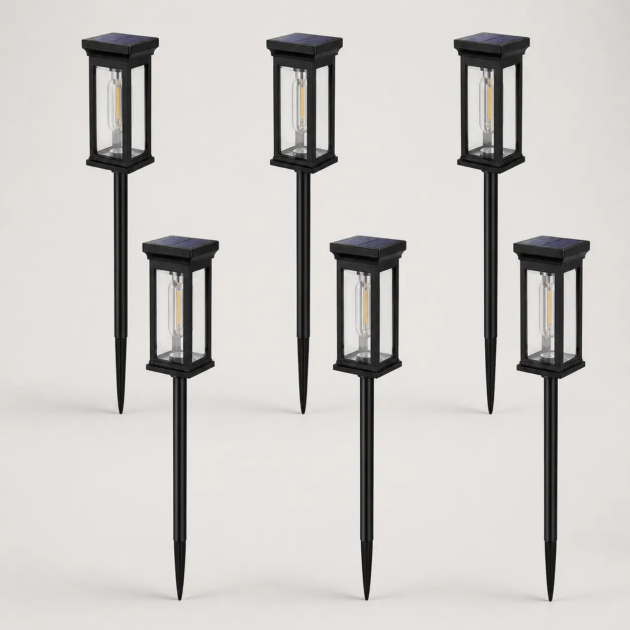 Modern Solar Pathway Lights, Elegant Outdoor Garden Lights with Auto On/Off, IP65 Waterproof Solar Landscape Lighting for Yard, Walkway, Driveway & Patio