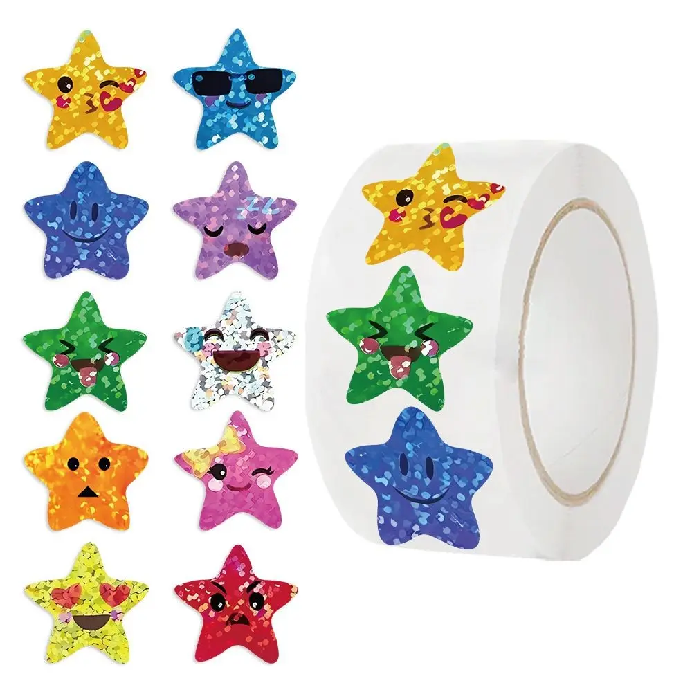 Colorful Cartoon Sticker Adhesive Stickers Fun Stickers Cute Animal Stickers Capybara Smiling Star Animal Butterfly Dinosaur Gift Stickers Crafts 500 Sheets Per Roll