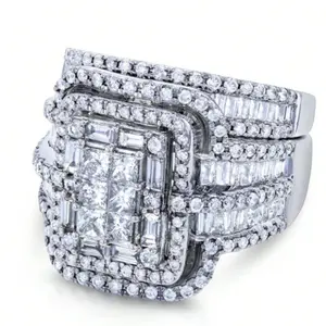 S925 Women's Ring Set For Wedding, Engagement, Party Jewelry Valentine's Day Gift, Mother's Day, Gift