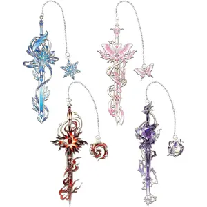 4 count Metal Eternal Sword Series Bookmark,  for Women Readers (BKM-067-F4)