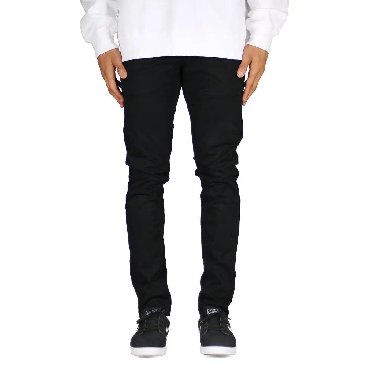 Black Skater Chino Pants