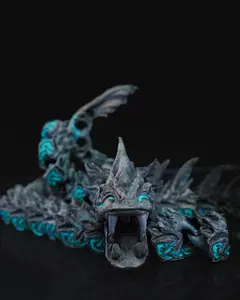 3D Printed Midgard Serpent | Norse Mythology Fantasy Decor | Jörmungandr Statue | Viking Cosplay Prop | Mythical Creature Figurine