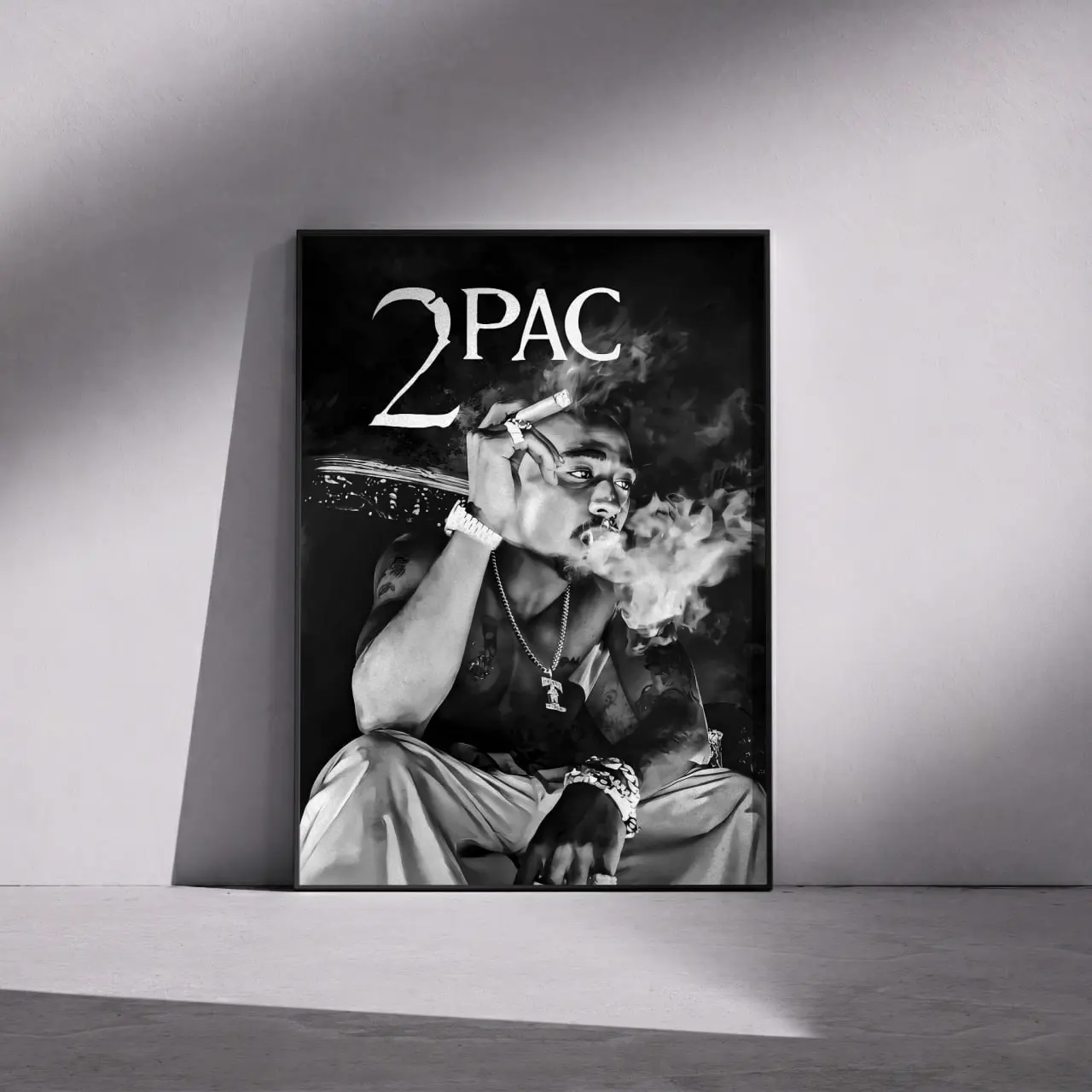 [NO FRAME] Retro Rapper 2PAC Poster – Vintage Hip Hop Graphic Print,Music Posters, Pop Culture Art , Music Wall Art, Home Decor