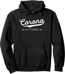 Classic Vintage Retro Corona California USA Hoodie Pullover Hoodie