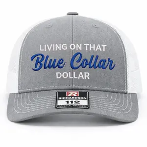Living On That Blue Collar Embroidered Richardson Hat