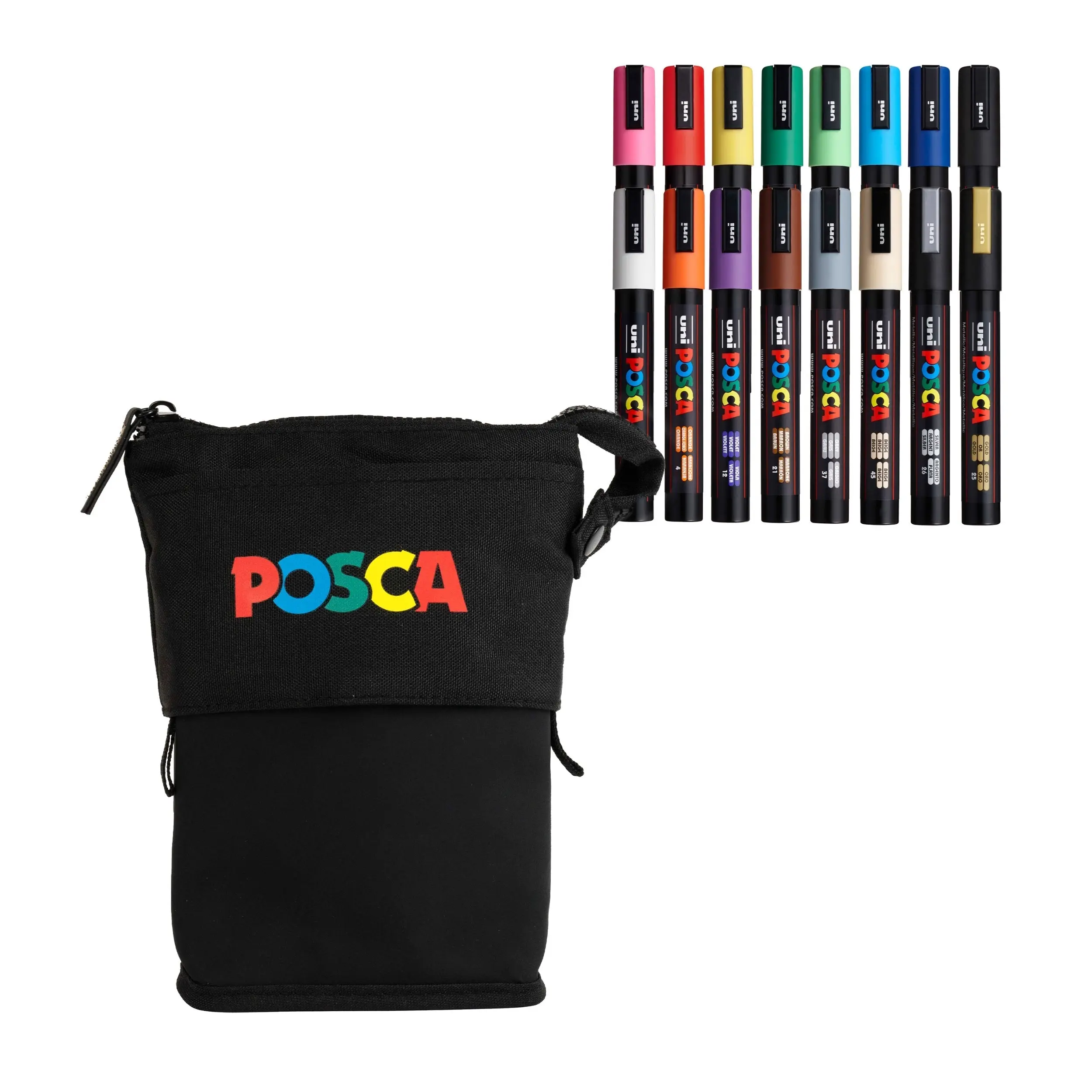 POSCA® Everyday Essentials 16 Count Kit, Featuring 5M Medium Tips in Essential Colors