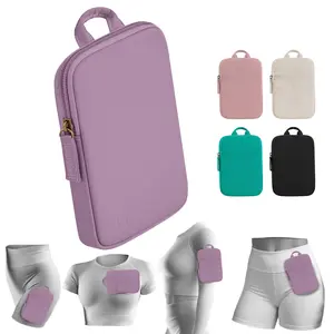 Phone Holder for Running Men and Women – Magnetic Bag for Walking, Jogging & Workout – Snap-On Leg, Chest, or Waist – Running Pouch, Hands-Free Carrier, Fits All Phones, Running Gear Accessories- Violet