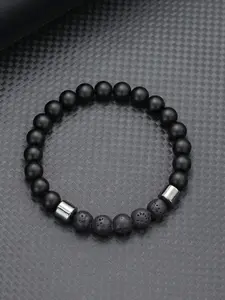 Men's Natural Stone Beaded Bracelet, Casual Wrist Jewelry for All Seasons, Stylish Male Accessories