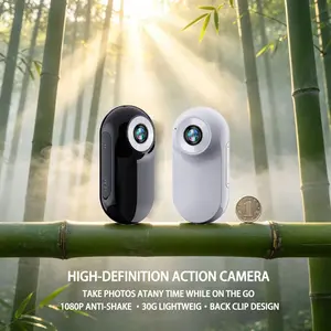 Thumb Motion Digital Security Camera with 128GB Micro SD Card, 1080p Resolution, Magnet Mount, First-Person Perspective for Cycling & Travel Vlogging，mini action camera，clip on camera，mini body camera，camera for pet collar fathersdaygift