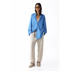 H&M Tapered linen-blend trousers