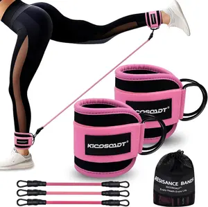Ankle Resistance Bands with Cuffs,Ankle Straps for Cable Machines Women,Glute Kickback Ankle Strap for Gym & Home,Leg Extension & Hip Abductors