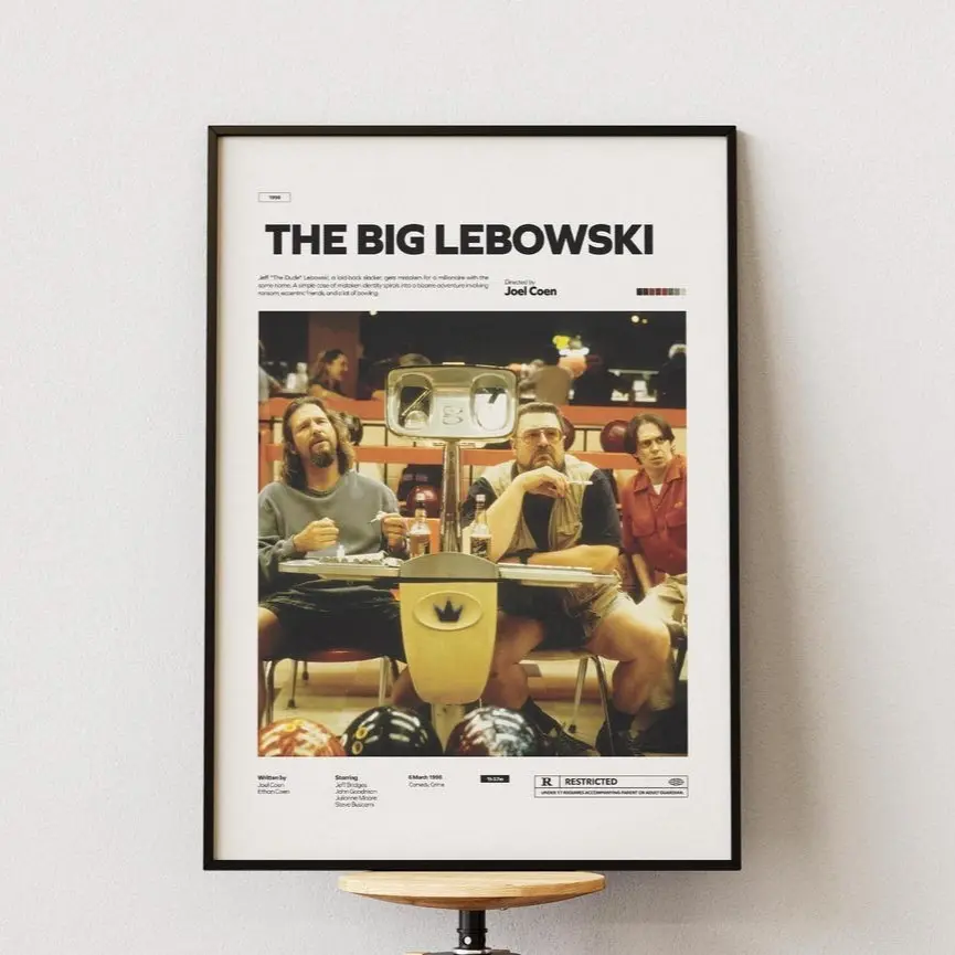 The Big Lebowski Poster Wall Art Aesthetic Room Decor Modern Home Decor Stylish Wall Print Trendy Interior Decoration