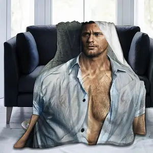 Alexander Skarsgard Blanket Anti-pilling Throw Blanket Plush Blanket Lightweight & Ultra-soft, Warm & Comfy Flannel Fleece Blanket for Couch, Bed, Sofa, 50x60