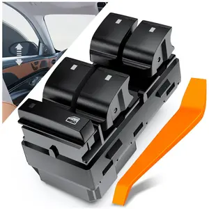 Nilight Power Master Window Switch, Compatible with 2007-2013 Chevy Silverado 1500/2500HD/3500HD, GMC Sierra/Yukon & 2009-2016 Chevy Traverse, Replacement Button Switch, Car Visor Clip, Truck Dashboard Interior Accessory Vehicle