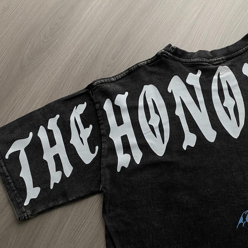 The Honored One Gojo JJK Acid Wash Black Vintage Style T-shirt, Anime Inspired Tee,100% Cotton, Printed T-shirt, Anime Style T-shirt, Gojo Cosplay Boys Cool Shirt Streetwear Top