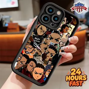 Riley Freeman The Boondocks Phone Case Slim Lightweight Shockproof TPU Cover Fits iPhone 17/16/15/14/13/12/11 Pro Max Plus Anti-Scratch Made in USA Protective Case High-Quality Durable Materials