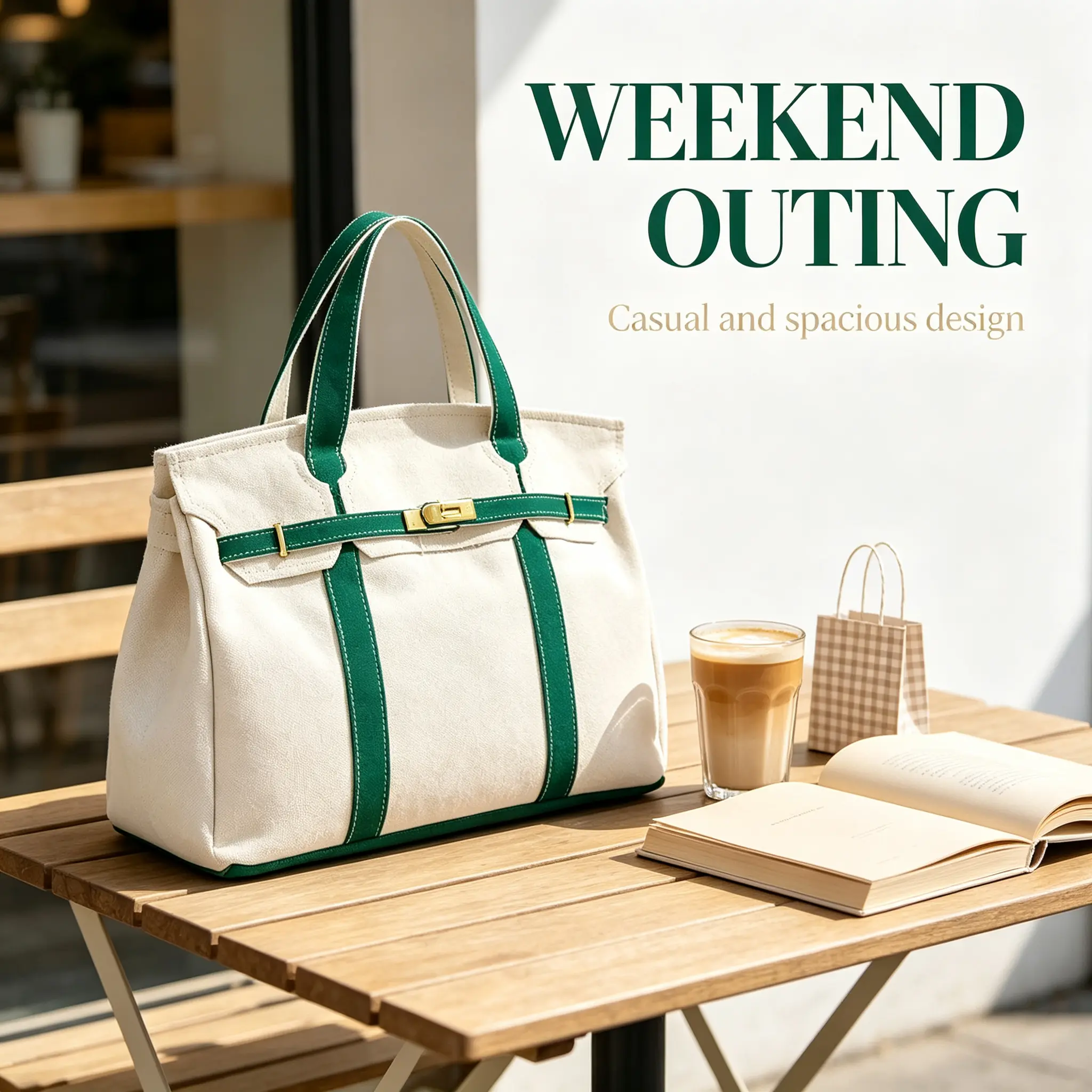 2026 New Arrival Canvas Tote Bag for Women, Luxurious Niche Color-Blocked Handbag, Spacious Commuter Tote, Versatile Everyday Bag, Distressed Look & Lightweight Canvas Material casual commuting daily chic crossbody Fashionable Plaid Shoulder office