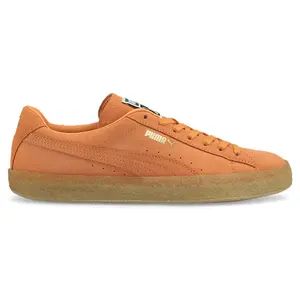 PUMA Mens Suede Crepe Lace Up Sneakers Shoes Casual - Orange