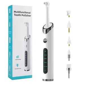 Electric Tooth Polishing Device with LED Light, 5 Modes Teeth Cleaning Tool, Efficient Oral Care, Portable Design, Ideal for Daily Use