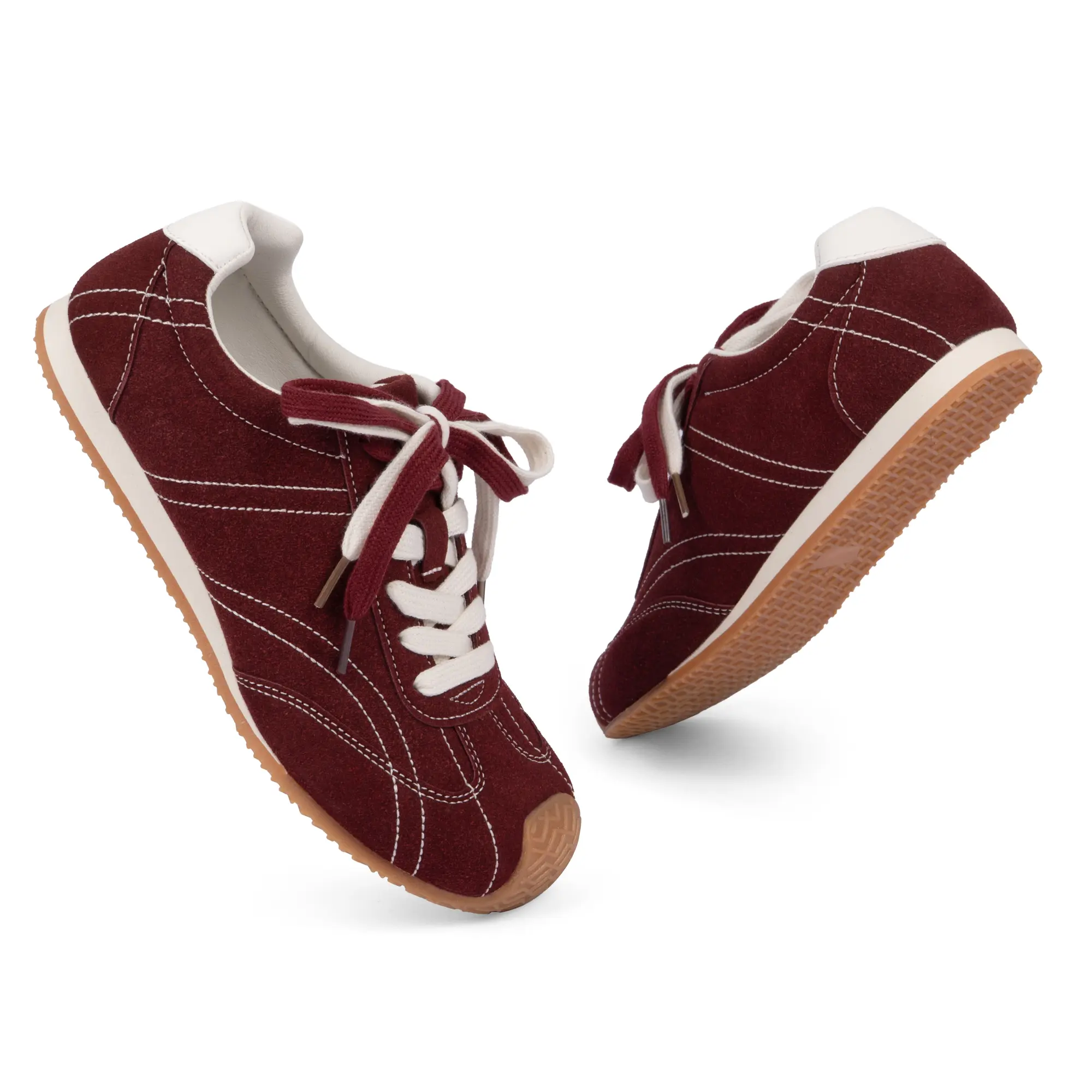 [QIY]Sneakers for Women Casual Lightweight Tennis Shoes Comfortable Lace up Women's Wide Toe Fashion Sneakers