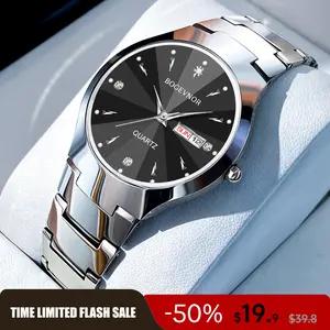 BOGEVNOR Men's Casual Business Disc Quartz Watch, Fashion Waterproof Watch, Party Everyday Clothing Decor, Trendy Versatile Watch, Trendy Exquisite Watch