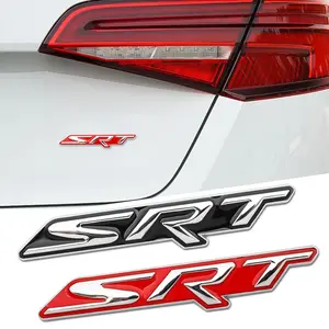 Srt Metal Sticker 3D Car Emblem Badge Decal for Dodge Charger Challenger Durango Jeep Grand Cherokee, Exterior Accessories Car Decals