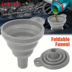 Mini foldable funnel, small plastic funnel, household silicone funnel, used for pouring oil to prevent oil overflow, Kitchen Funnel
