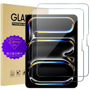 2 Pack Tempered Glass Screen Protector for iPad Pro 13-Inch M4, iPad Air 13-Inch M3/m2, High Sensitivity Anti-Scratch Bubble-Free Film Tablet Protector